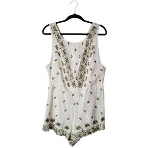 Free People Margarita Sleeveless Embroidered Romper